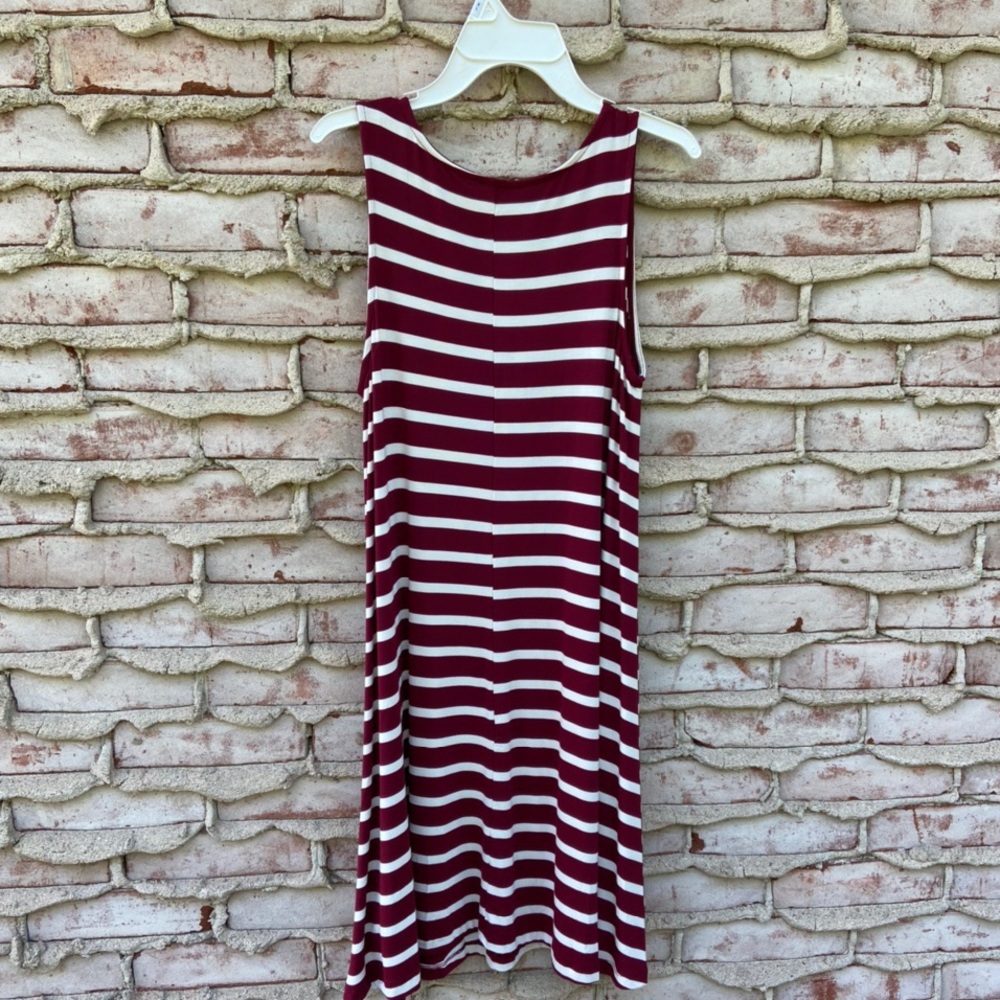 Red & White Striped Dress